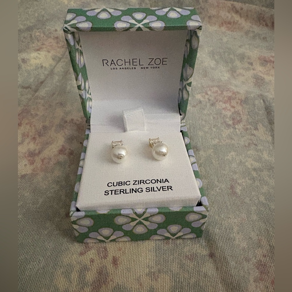 NEW Rachel Zoe cubic zirconia earrings